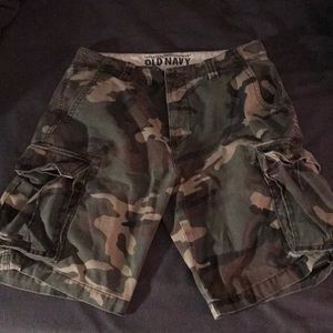old navy camo cargo shorts